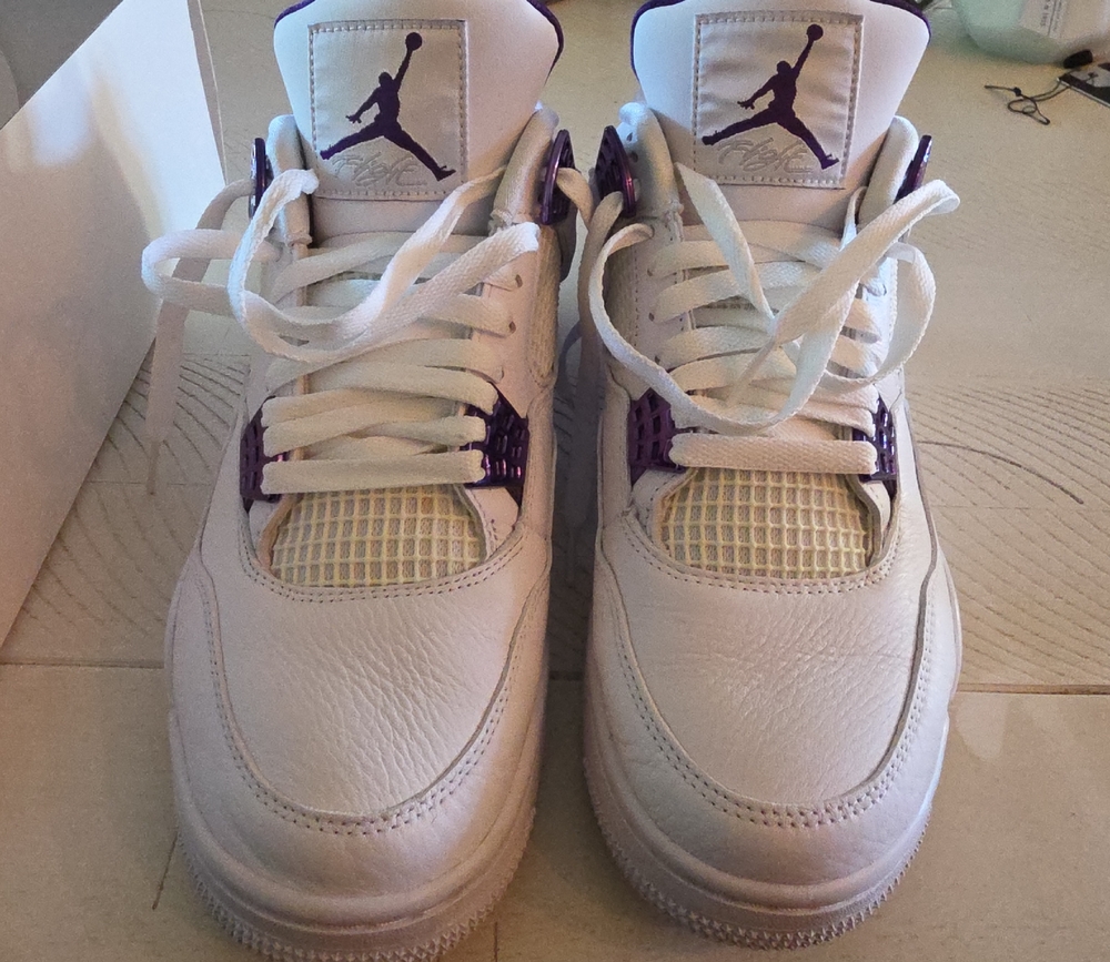Jordan Mens Sneakers in White and Purple